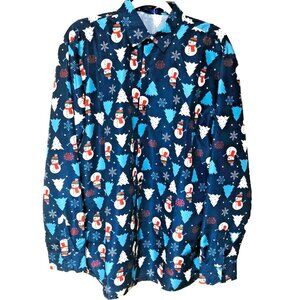 NWT Ugly Christmas Shirt XL Winter Snowman Snowflakes Long Sleeves‎ Unisex